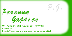 perenna gajdics business card